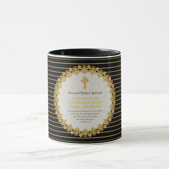 Personalisierter frisch ORDAINIERTER Priesterpasto Tasse (Zentrum)