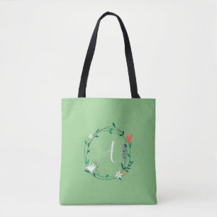 Personalisierter frischer Frühlingsblumen-Girlande Tasche