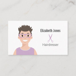 Personalisierter Friseur Avatar Business Card Visitenkarte
