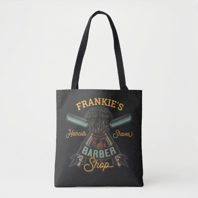 Personalisierter Friseurladen Retro-Haarschnitt-Sh Tasche (Vorderseite)