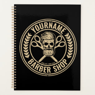 Personalisierter Friseursalon Skull Rockabilon Planer