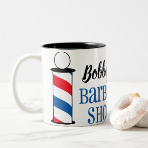 Personalisierter Friseursalon Zweifarbige Tasse