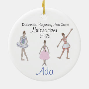 Personalisierter Fritz/Solid/Blume-Nutcracker Keramik Ornament