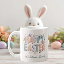 Personalisierter Frohe Ostern Familienbecher