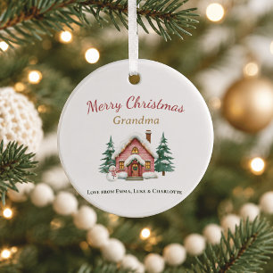 Personalisierter Frohe Weihnachten Oma Schmuck Ornament Aus Glas