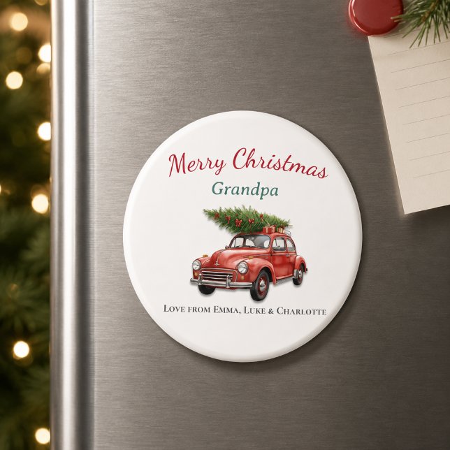 Personalisierter Frohe Weihnachten Opa Magnet (Von Creator hochgeladen)