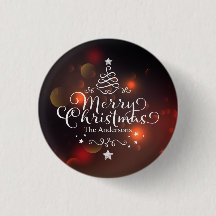 Personalisierter Frohe Weihnachtsbaum Button Butto