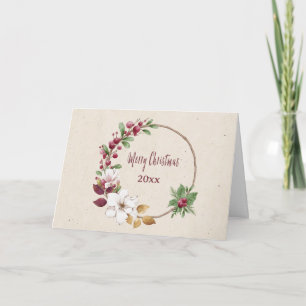 Personalisierter froher Weihnachtskranz mit dem Ja Karte