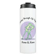 Personalisierter Frosch-Paar-Thermal-Tumbler