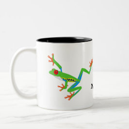 Personalisierter Frosch Zweifarbige Tasse