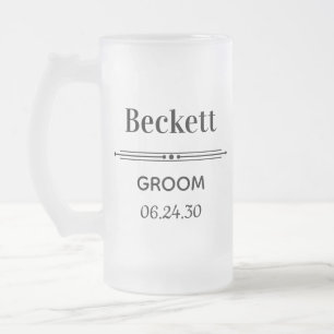 Personalisierter Frostglas-Bierkrug für den Bräuti Mattglas Bierglas