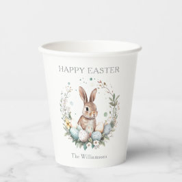 Personalisierter Frühling Bunny Easter Egland Pappbecher