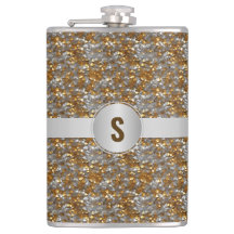 Personalisierter Funkelnd Silbergoldkolben