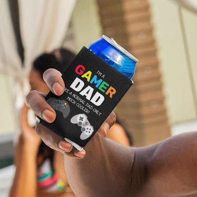 Personalisierter Funny Colorful "GAMER" VATER Dosenkühler (Von Creator hochgeladen)
