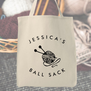 Personalisierter Funny Knitter Ball Sack Tragetasche