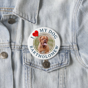 Personalisierter Furbaby ICH LIEBE MEINEN HUND  Button