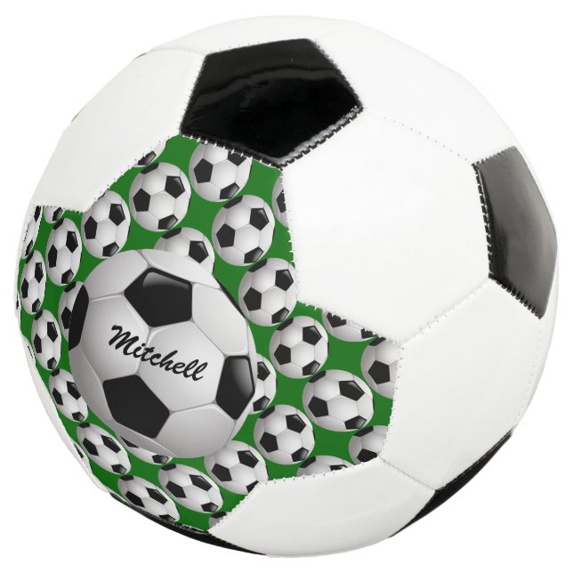 Personalisierter Fußball-Ball auf Fußball-Muster Fußball (Dreiviertel)