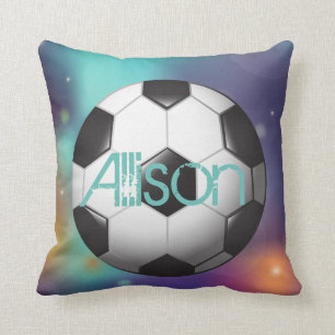 Personalisierter Fußball-Ball-Galaxie-Druck Kissen