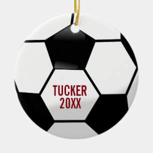 Personalisierter Fußball-Ball mit Team-Namen und Keramikornament