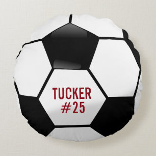Personalisierter Fußball-Ball mit Team-Namen und Rundes Kissen