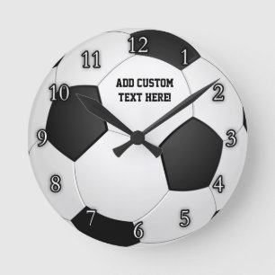Personalisierter Fußball-Ball Runde Wanduhr