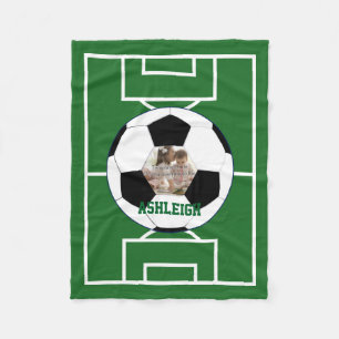 Personalisierter Fußball-Ball und Fleecedecke