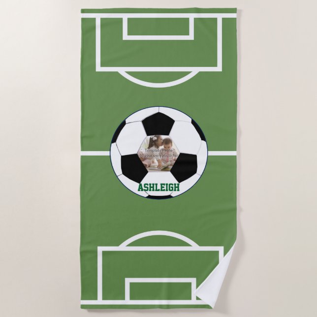 Personalisierter Fußball-Ball und Strandtuch (Vorderseite)