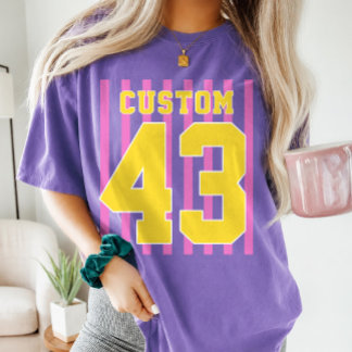 Personalisierter Fußball Baseball Team Name Nummer T-Shirt