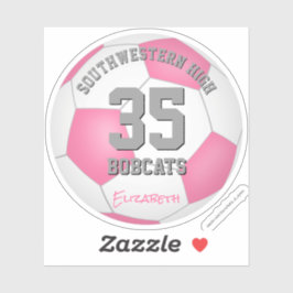 Personalisierter Fußball der Girl Aufkleber