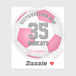Personalisierter Fußball der Girl Aufkleber