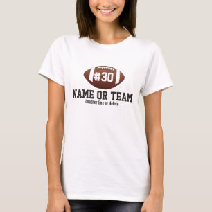 Personalisierter Fußball-Entwurfs-Name, Zahl, Tea T-Shirt