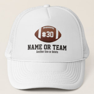 Personalisierter Fußball-Entwurfs-Name, Zahl, Team Truckerkappe