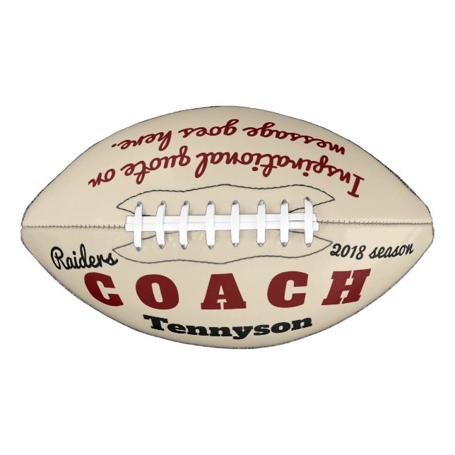 Personalisierter Fußball für den Coach - Dankeschö Football (Vorderseite)