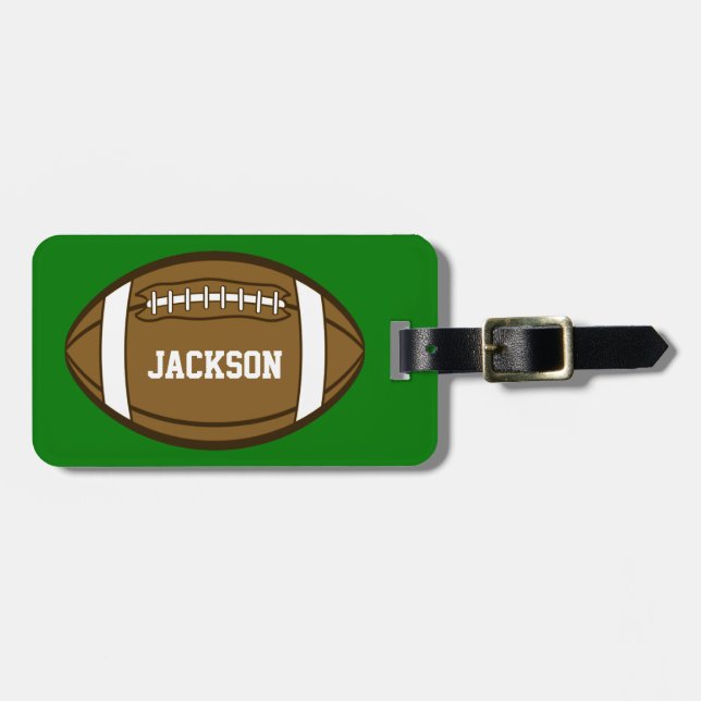 Personalisierter Fußball für Jungen, die Sport Lie Gepäckanhänger (Vorderseite horizontal)