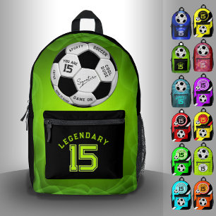 Personalisierter Fußball-Geburtstag    Alter Name  Bedruckter Rucksack