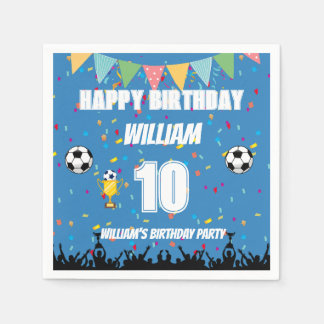 Personalisierter Fußball-Geburtstag für Jungen Serviette