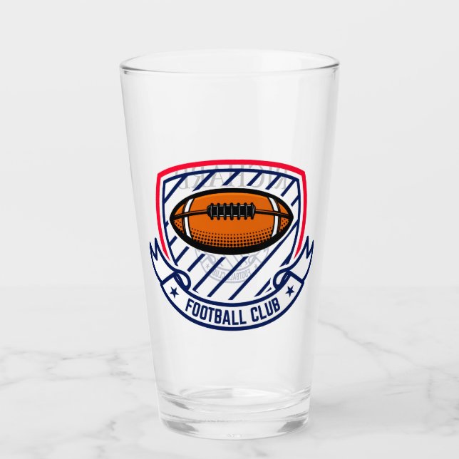 Personalisierter Fußball Glas (Vorderseite)