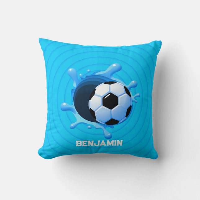 Personalisierter Fußball-Kugelkopf Kissen (Vorderseite)