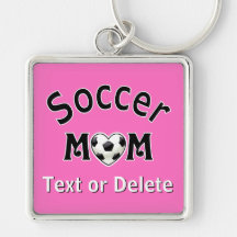 Personalisierter Fußball-Mama-Schlüsselanhänger