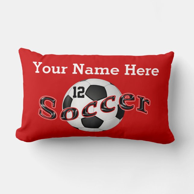 Personalisierter Fußball Pillows IHREN NAMEN und Lendenkissen (Vorderseite)