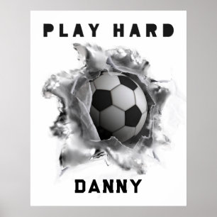 Personalisierter Fußball Poster