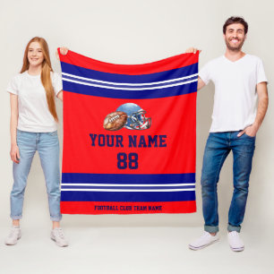 Personalisierter Fußball Senior Night Fleecedecke