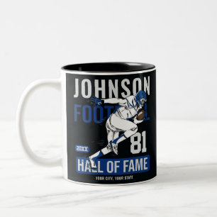 Personalisierter Fußball-Spieler-Team-NUMMER Sport Zweifarbige Tasse