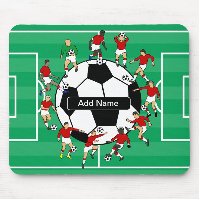 Personalisierter Fußball und Spieler Mousepad (Vorne)