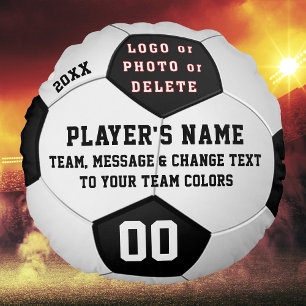 Personalisierter Fußball - Vorzeigecharakter Rundes Kissen