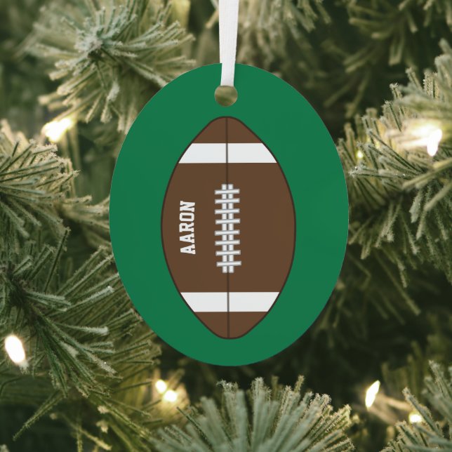 Personalisierter Fußball Weihnachtsgeschenk Ornament Aus Metall (InSitu)