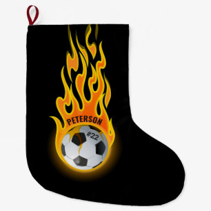 Personalisierter Fußballball im Flammenteam-Spiele Großer Weihnachtsstrumpf