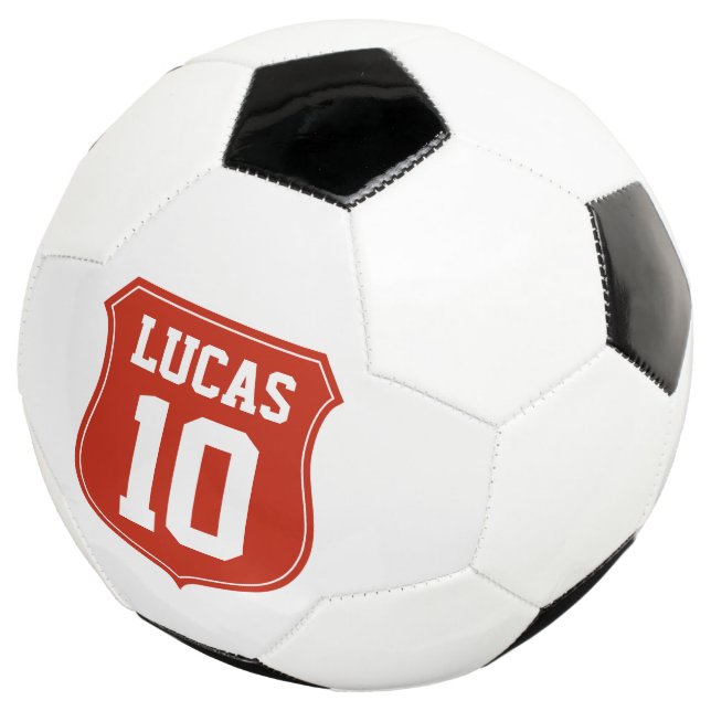 Personalisierter Fußballball mit Jersey Nummer ode Fußball (Dreiviertel)