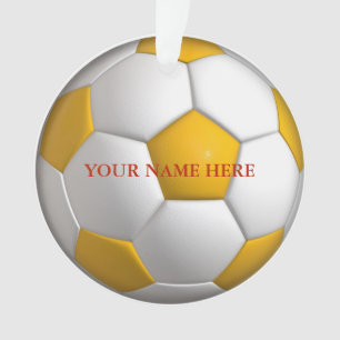 Personalisierter Fußballball Name Weihnachten Ornament
