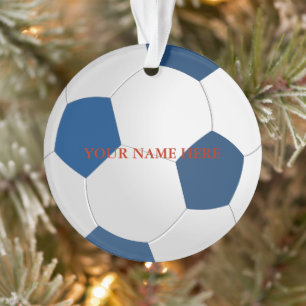 Personalisierter Fußballball Name Weihnachten Ornament